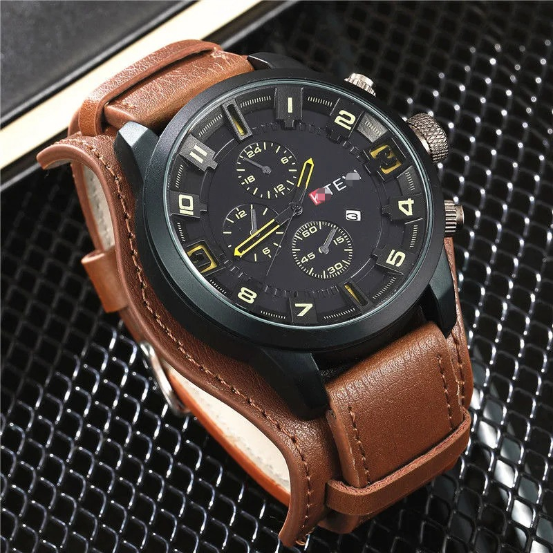 Retro Luxury Men Quartz Watch  - مراجعة Leather Watch Band Men وسعره