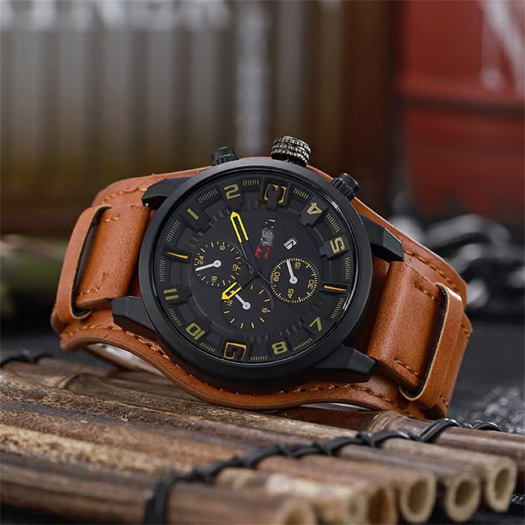 Retro Luxury Men Quartz Watch  - مراجعة Leather Watch Band Men وسعره