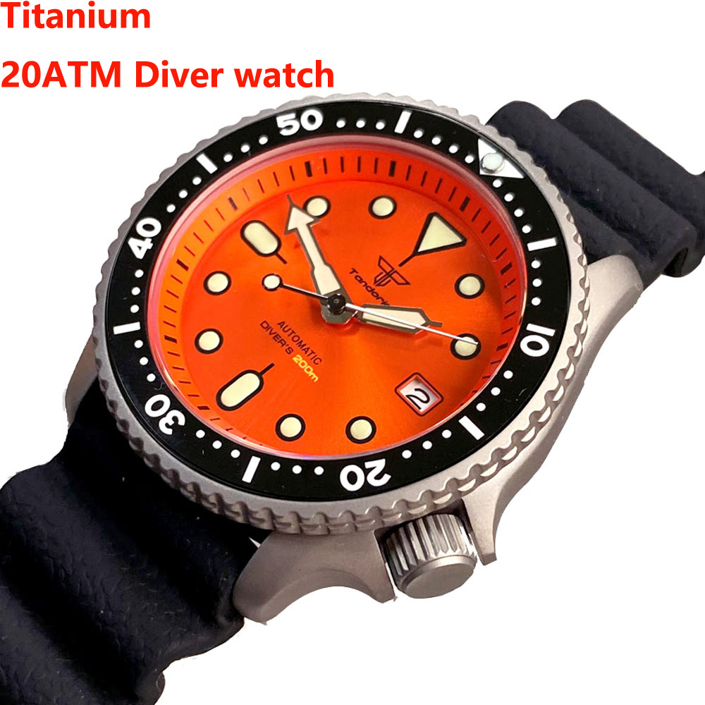 Tandorio 41mm Titanium NH35 Me - مراجعة Rubber Strap Diver وسعره