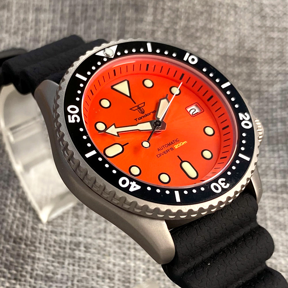 Tandorio 41mm Titanium NH35 Me - مراجعة Rubber Strap Diver وسعره