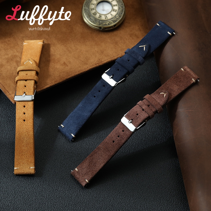 Vintage Suede Leather Watch Ba - مراجعة Suede Strap Watch وسعره