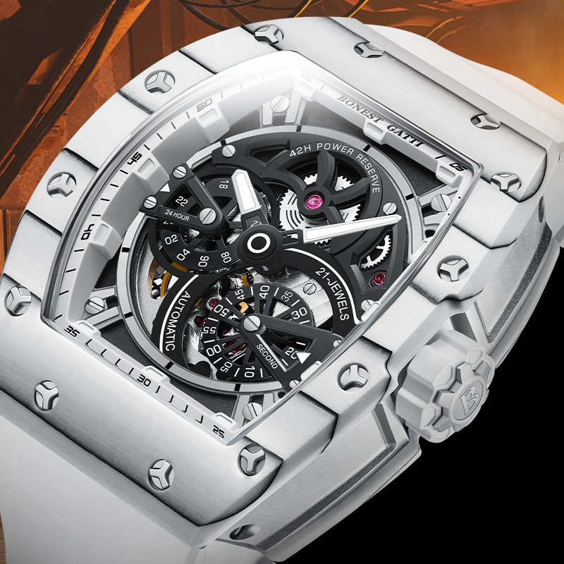 BONEST GATTI Men's Mechanical  - مراجعة Rubber Strap Diver وسعره