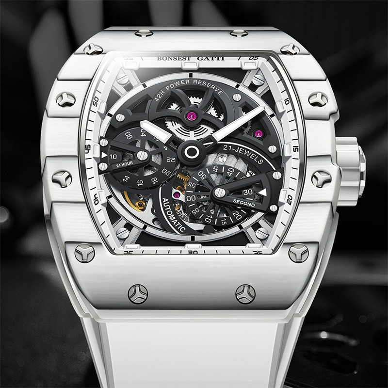 BONEST GATTI Men's Mechanical  - مراجعة Rubber Strap Diver وسعره
