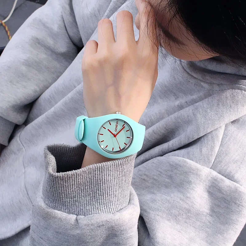 Men watch Women Cream Color Ul - مراجعة Silicone Band Women وسعره