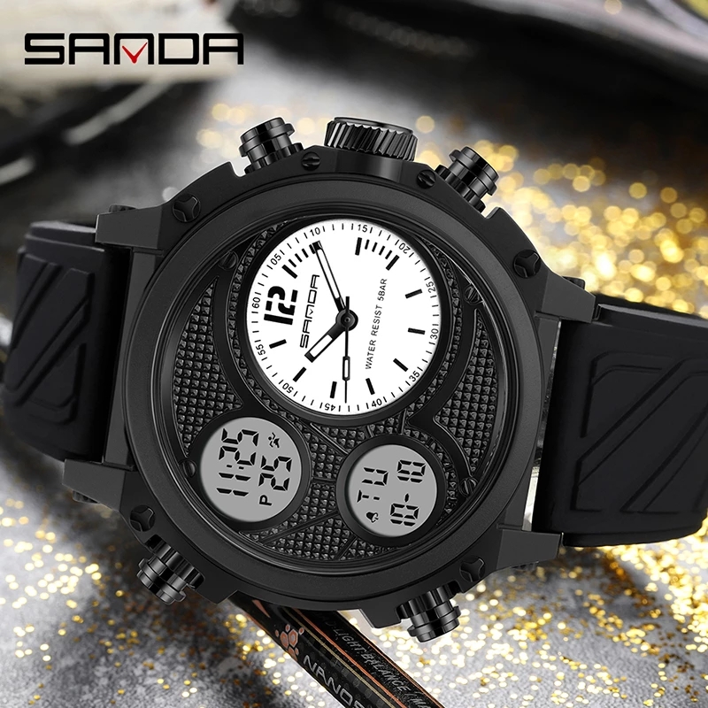 SANDA 3002 Brand Men's Dual Ti - مراجعة Tropic Strap Vintage وسعره