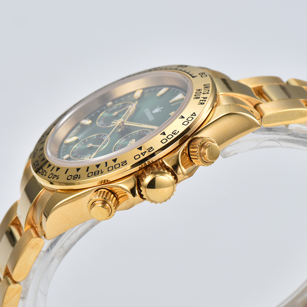 Customized 39mm VK63 Watch Men - مراجعة Stainless Bracelet Diver وسعره