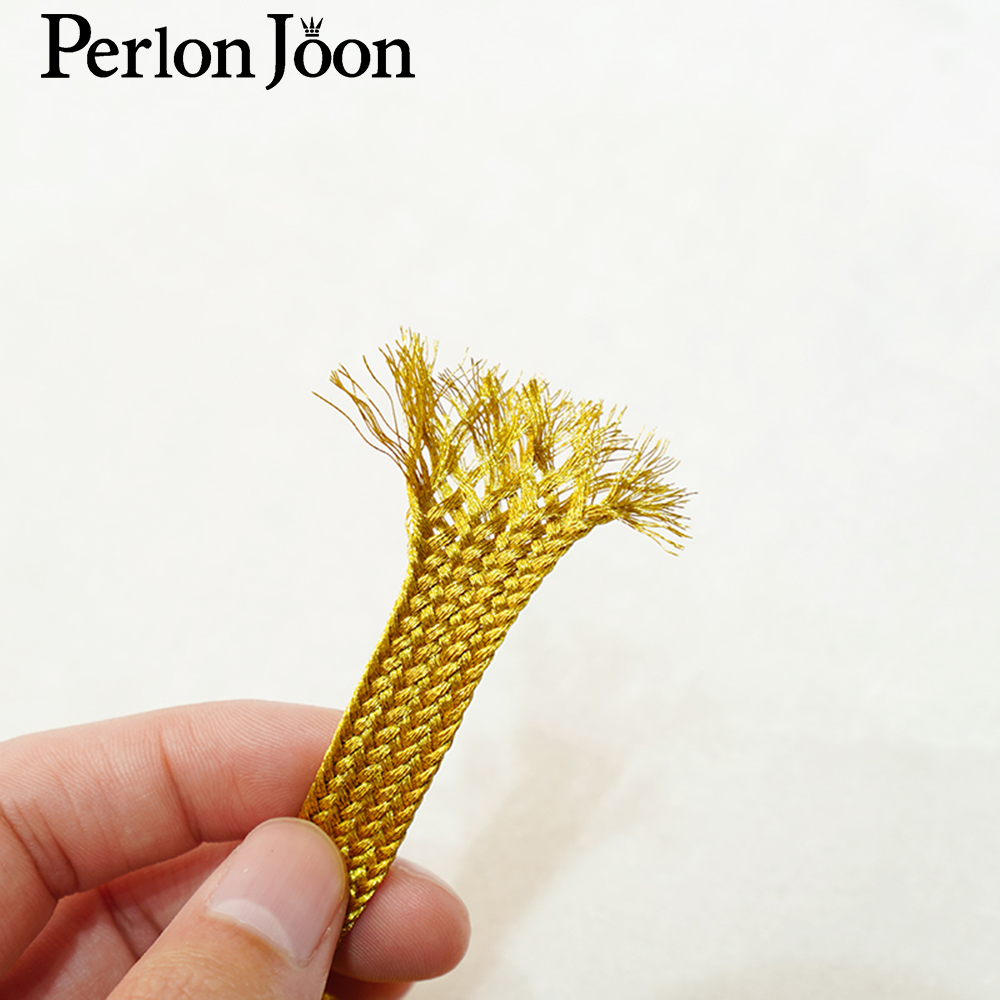 10yards Gold  thread strap web - مراجعة Perlon Strap Woven وسعره