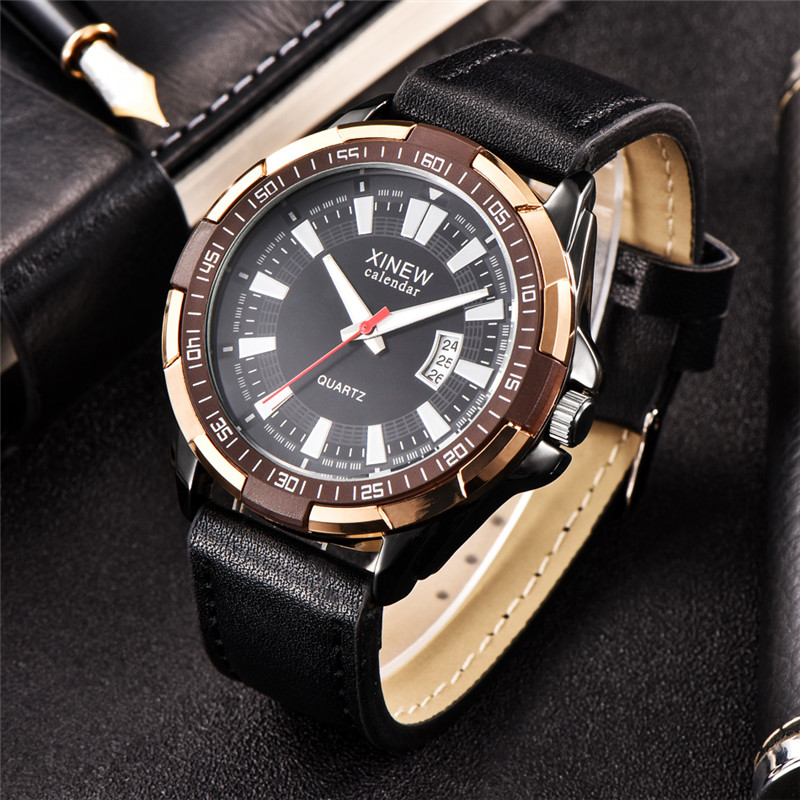 Men XINEW Brand Watches Studen - مراجعة Leather Watch Band Men وسعره
