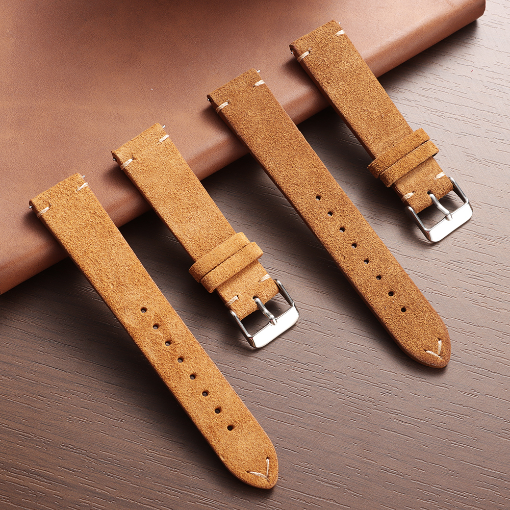 14 16 18 19 20 21 22mm Quick R - مراجعة Suede Strap Watch وسعره
