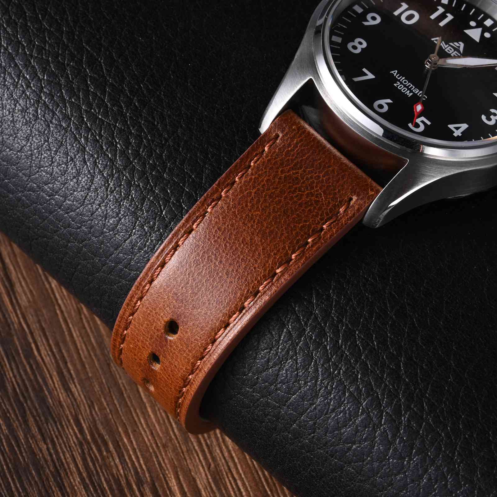 ANBEER Classic Leather Watch S - مراجعة Leather Strap Quick Release وسعره