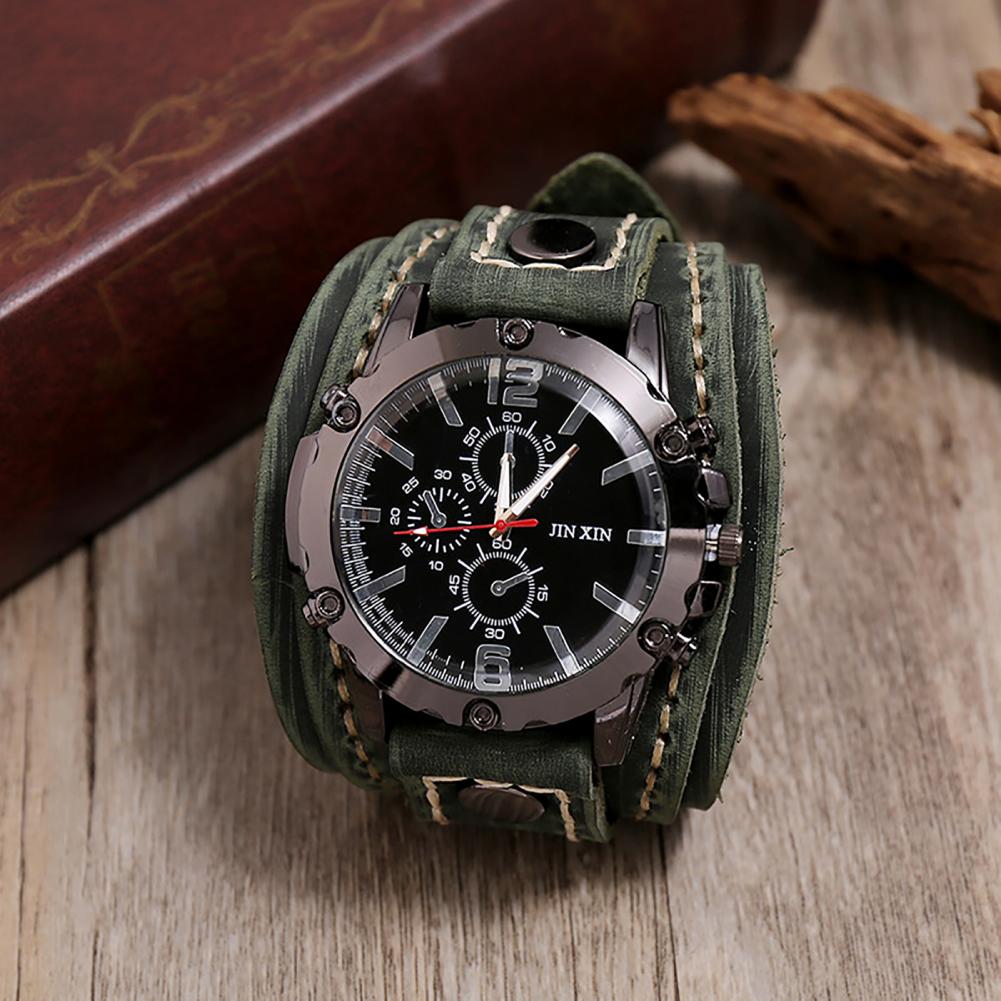 Retro Mens Quartz Watch Round  - مراجعة Leather Watch Band Men وسعره