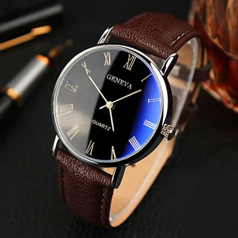 Famous Brand Men Quartz Watch  - مراجعة Leather Watch Band Men وسعره