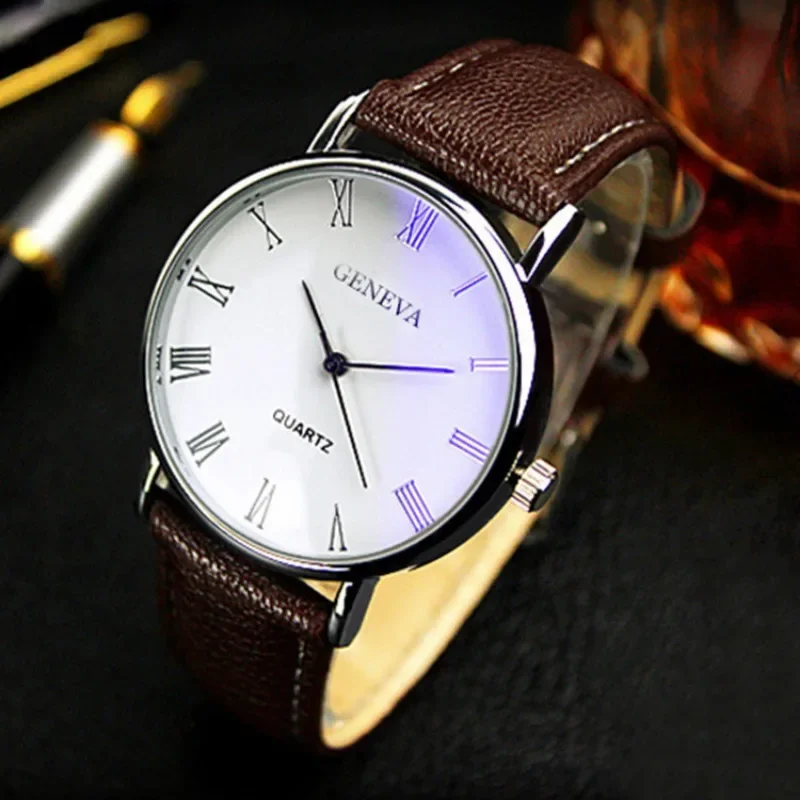Famous Brand Men Quartz Watch  - مراجعة Leather Watch Band Men وسعره