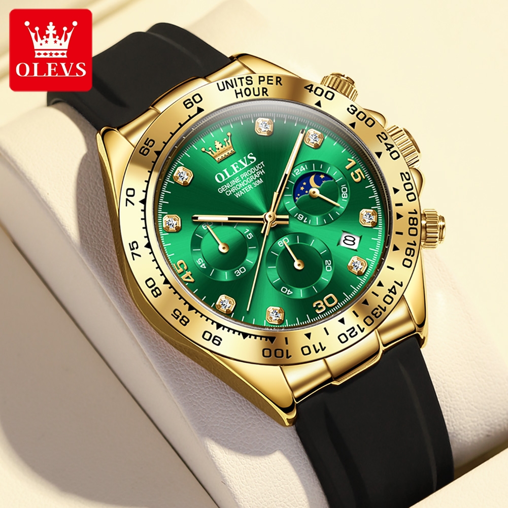 OLEVS 2875 Men's Watch Origina - مراجعة Leather Watch Band Men وسعره