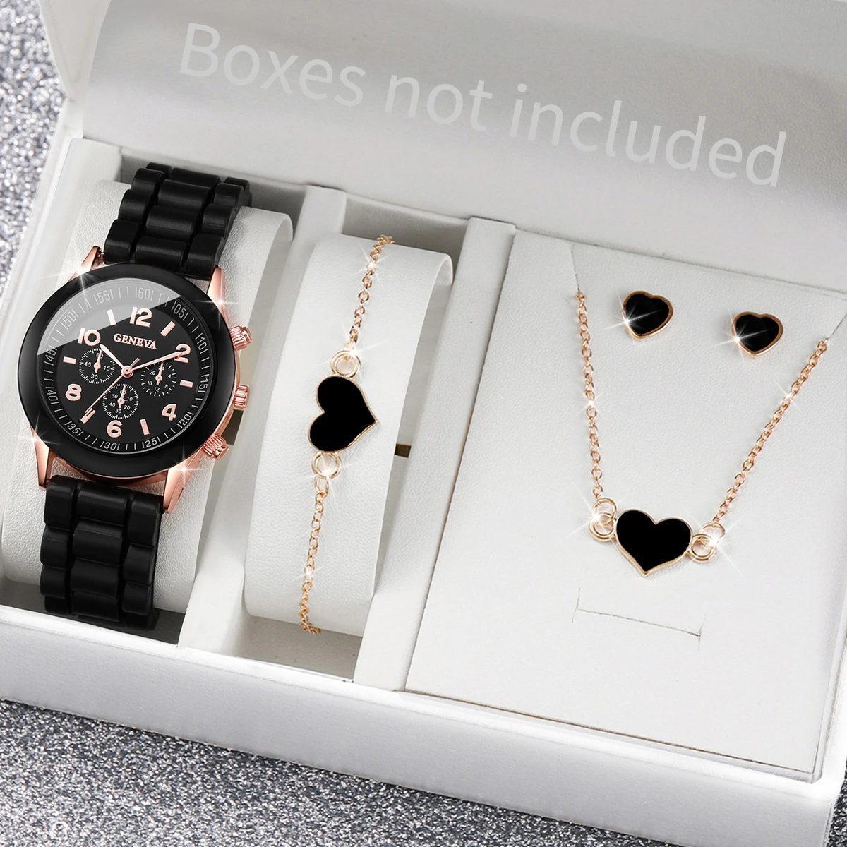 5/6PCS Fashion Women Watches C - مراجعة Silicone Band Women وسعره