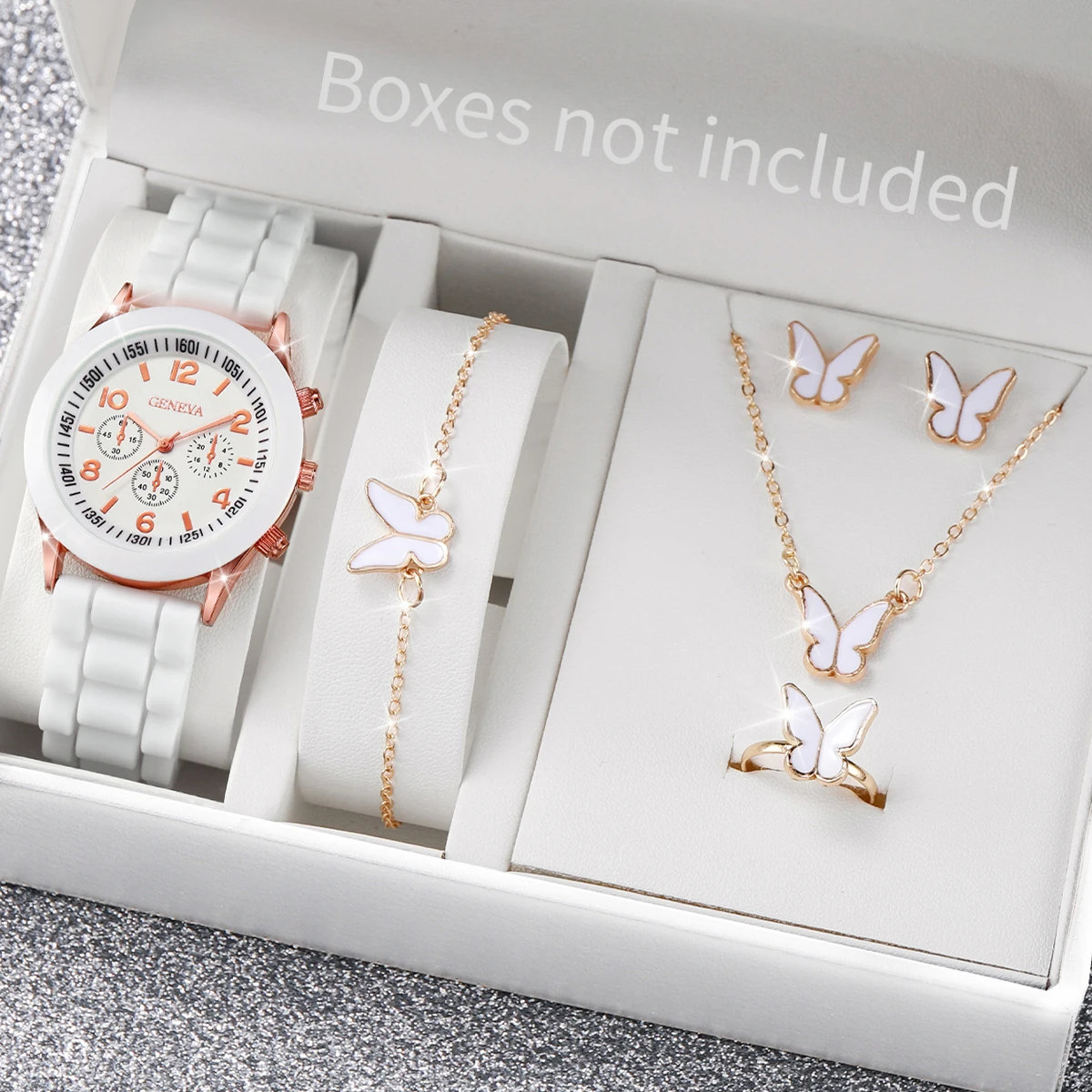 5/6PCS Fashion Women Watches C - مراجعة Silicone Band Women وسعره