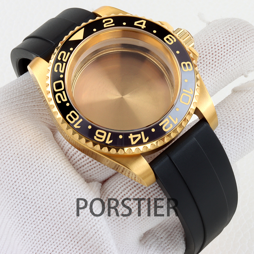 40mm Diver Watch Case for SUB  - مراجعة Rubber Strap Diver وسعره