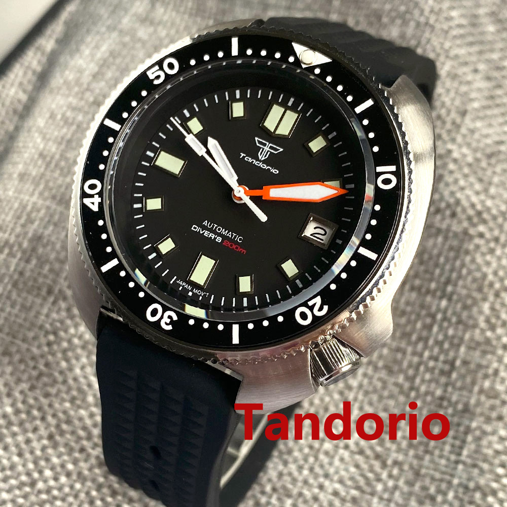 Tandorio 44mm Japan NH35/PT500 - مراجعة Rubber Strap Diver وسعره