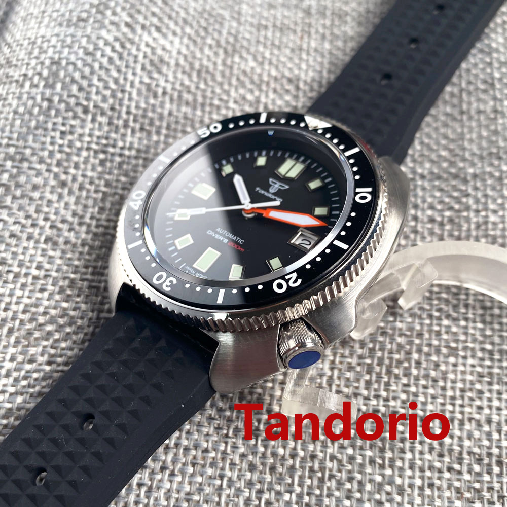 Tandorio 44mm Japan NH35/PT500 - مراجعة Rubber Strap Diver وسعره
