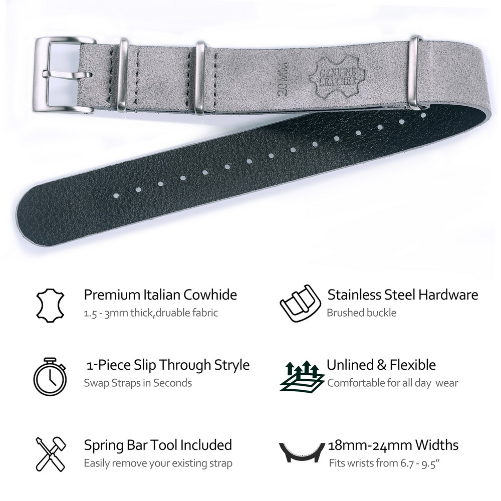 HEMSUT Genuine Leather Watch B - مراجعة Suede Strap Watch وسعره