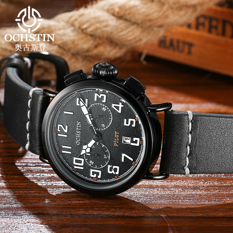 OCHSTIN Genuine Leather Strap  - مراجعة Leather Watch Band Men وسعره