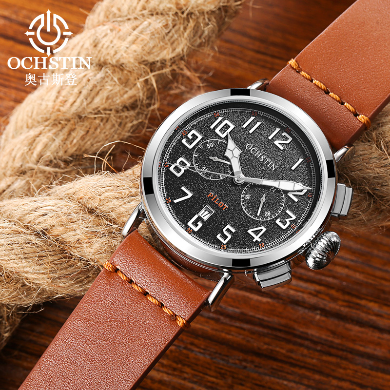 OCHSTIN Genuine Leather Strap  - مراجعة Leather Watch Band Men وسعره