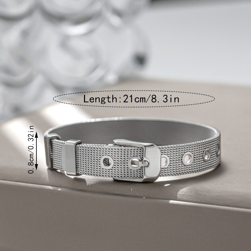 1pc 8mm Titanium Steel Mesh Br - مراجعة Mesh Strap Metal وسعره