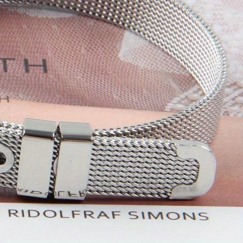 1pc 8mm Titanium Steel Mesh Br - مراجعة Mesh Strap Metal وسعره