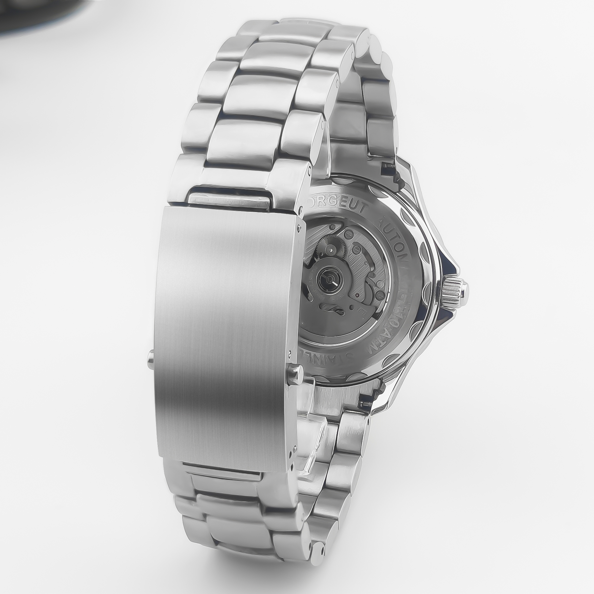 CUSTOM Logo Sapphire Glass Aut - مراجعة Stainless Bracelet Diver وسعره